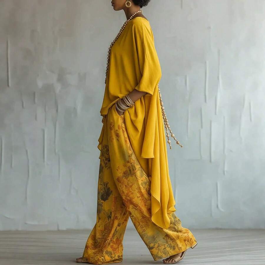 Bedrukte co-ord set dames - afbeelding 4