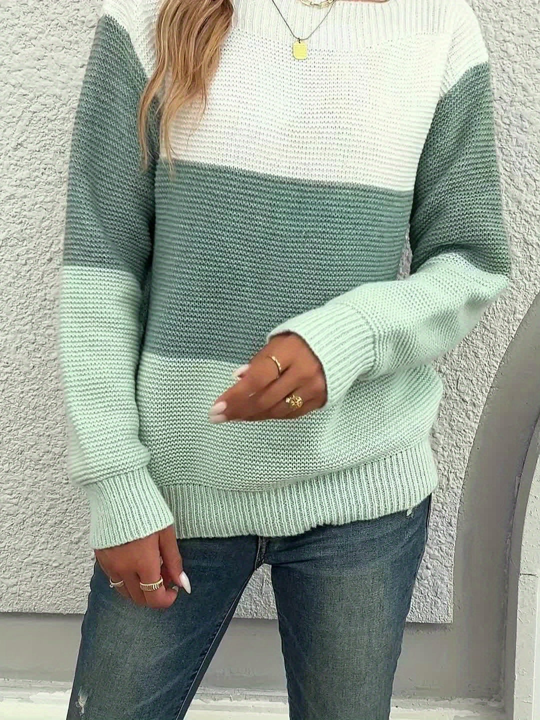 Colourblock trui dames - afbeelding 12