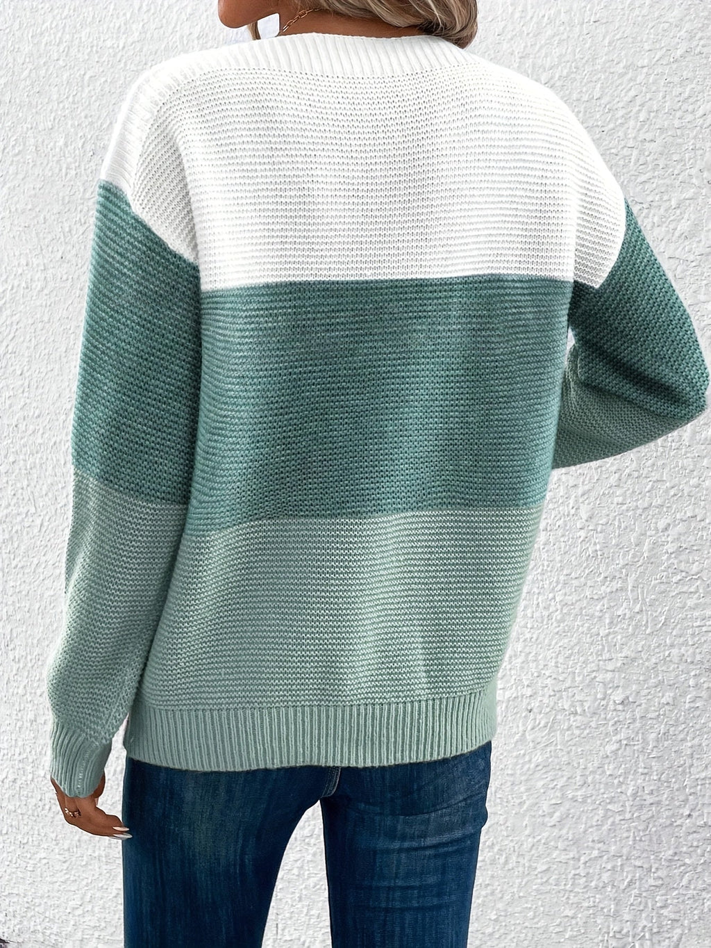 Colourblock trui dames - afbeelding 5