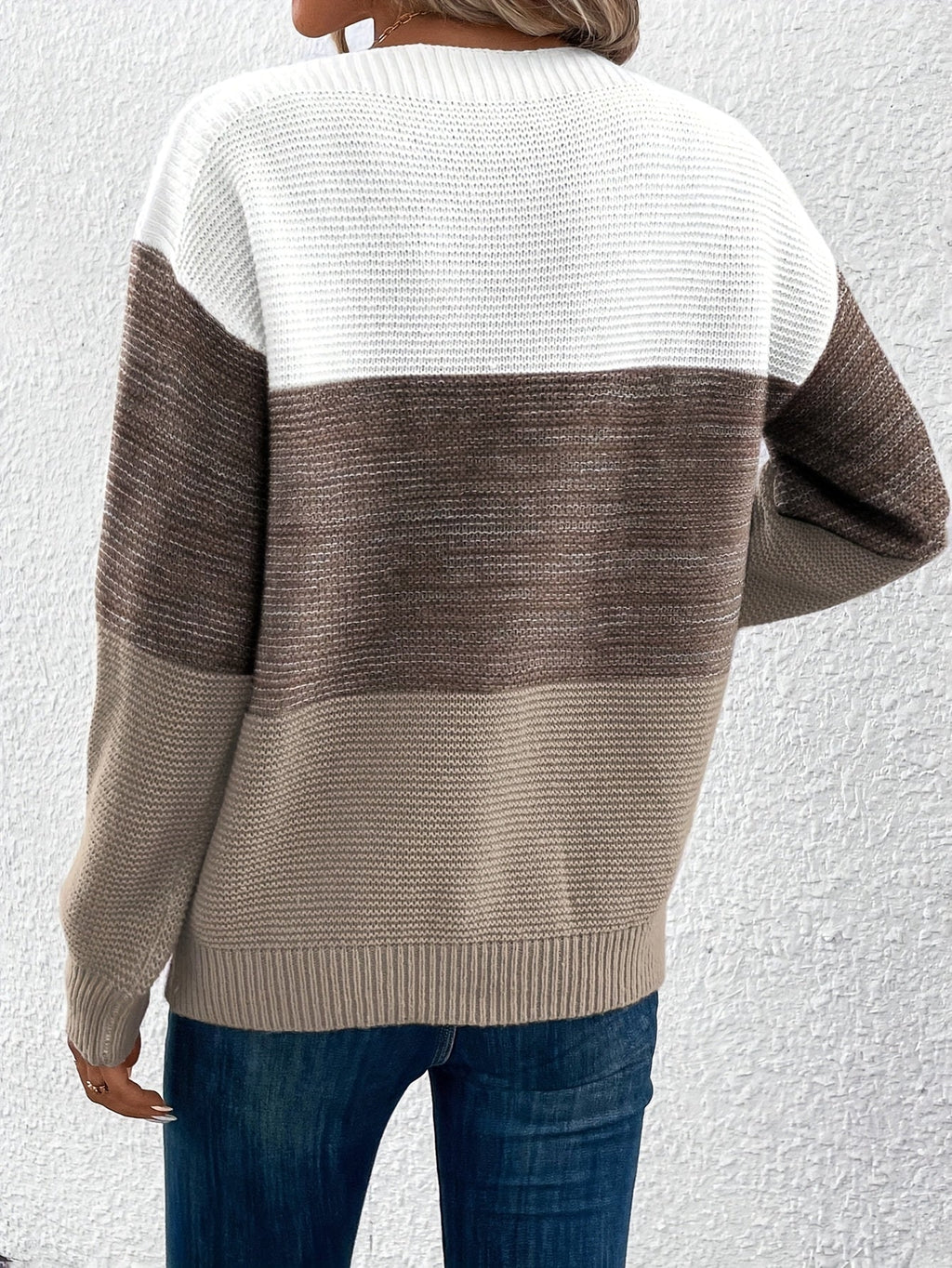 Colourblock trui dames - afbeelding 7