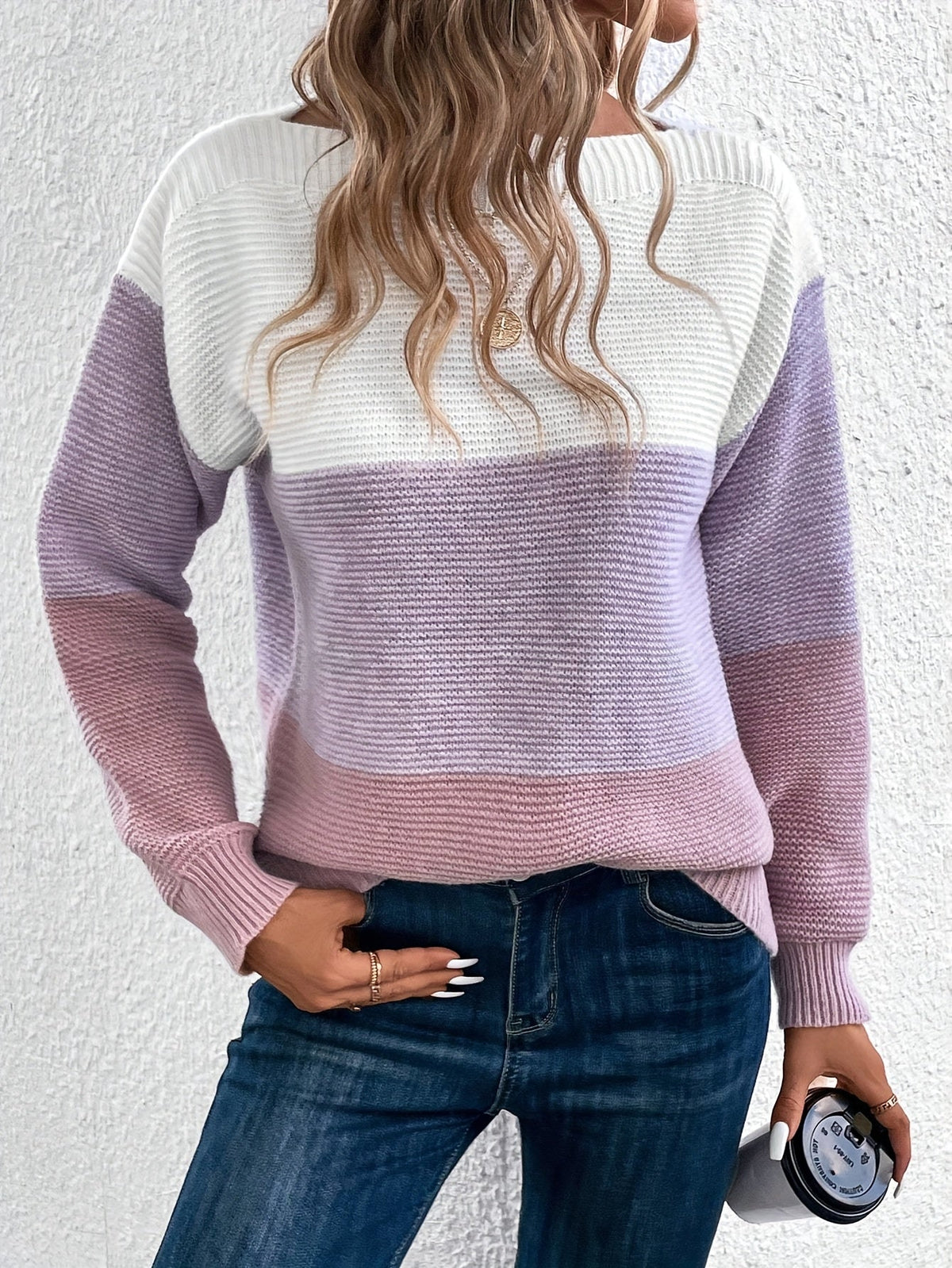 Colourblock trui dames - afbeelding 9