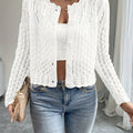 Cropped cardigan dames, Wit - afbeelding 12