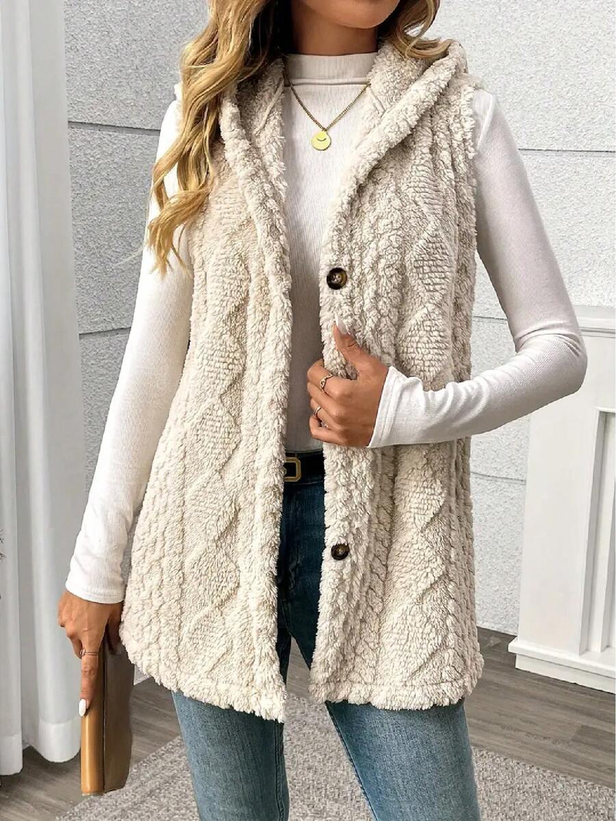 Fleece gilet dames met capuchon - afbeelding 5