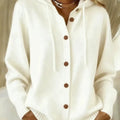 Gebreide cardigan dames, Wit - afbeelding 11