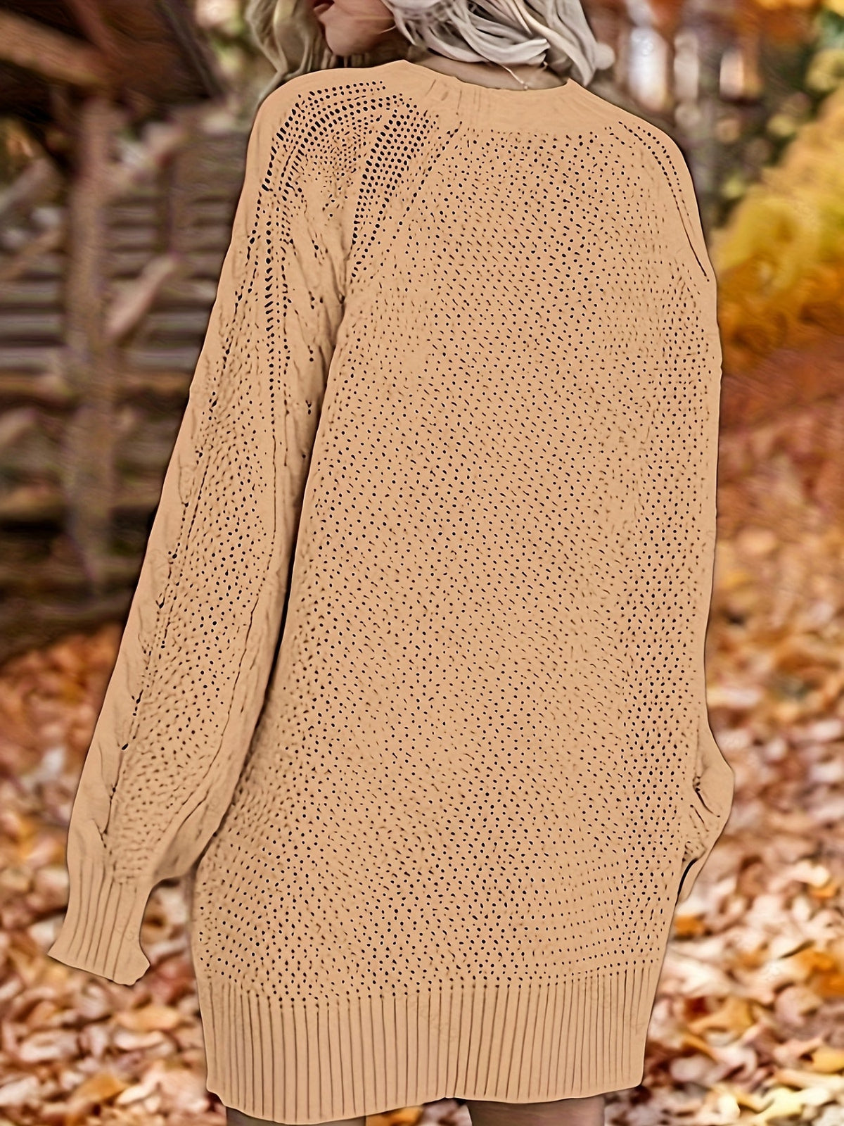 Oversized gebreide jurk dames - afbeelding 9