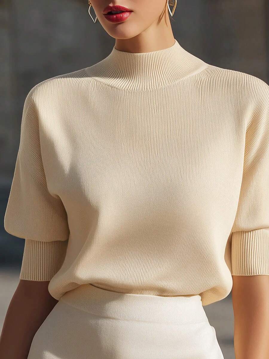Gebreide top dames, Beige - afbeelding 7
