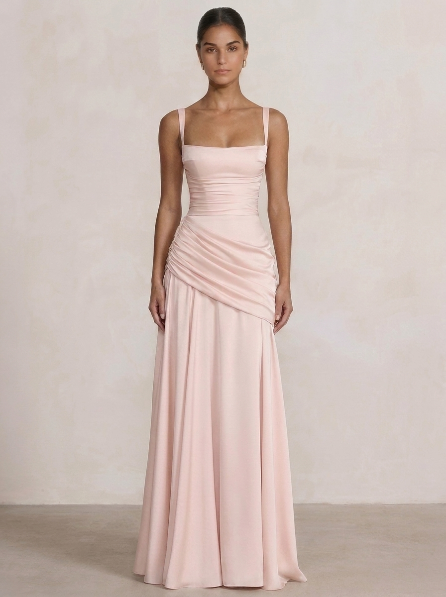 Maxi avondjurk dames, Roze - afbeelding 2