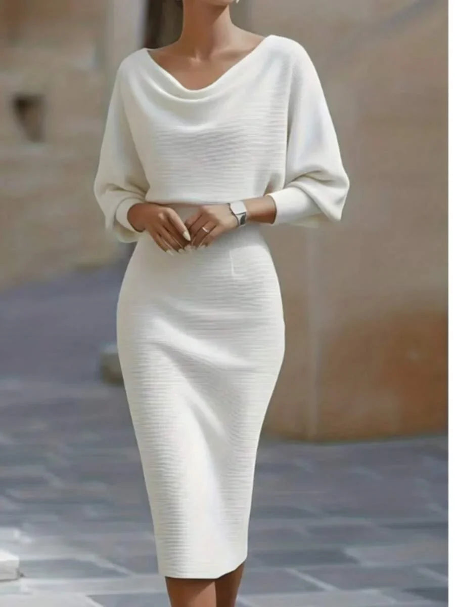 Gebreide midi jurk dames - afbeelding 9