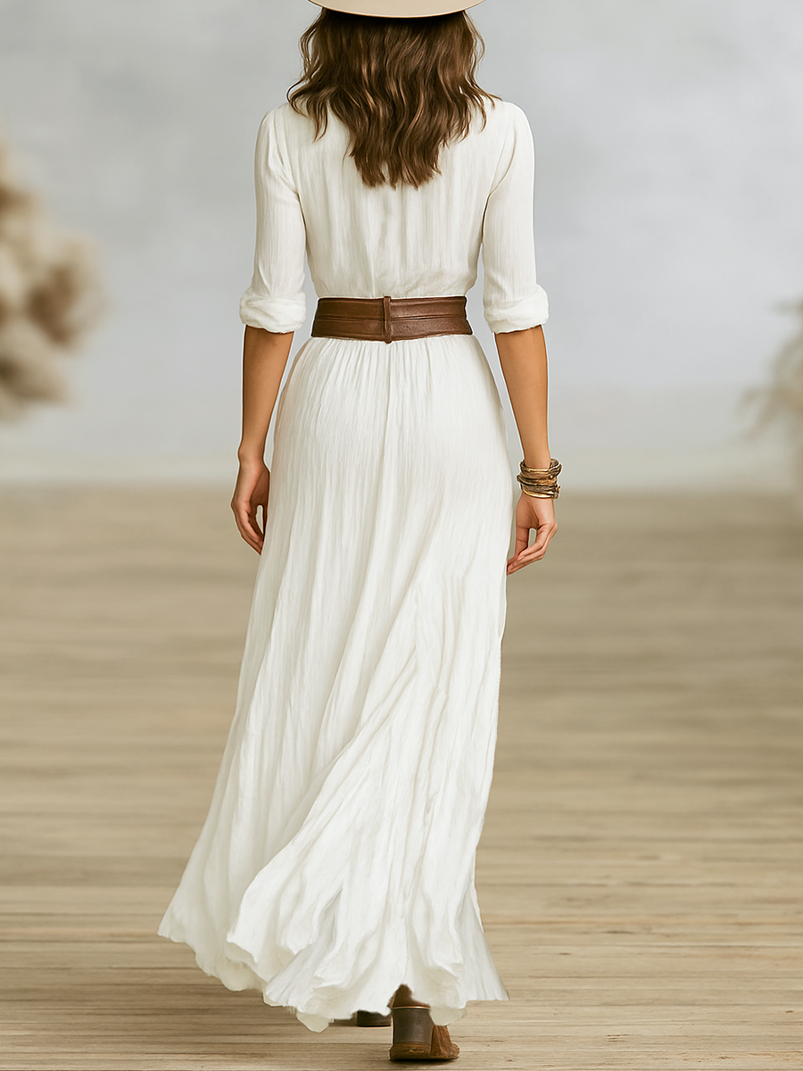 Getailleerde maxi jurk dames - afbeelding 8