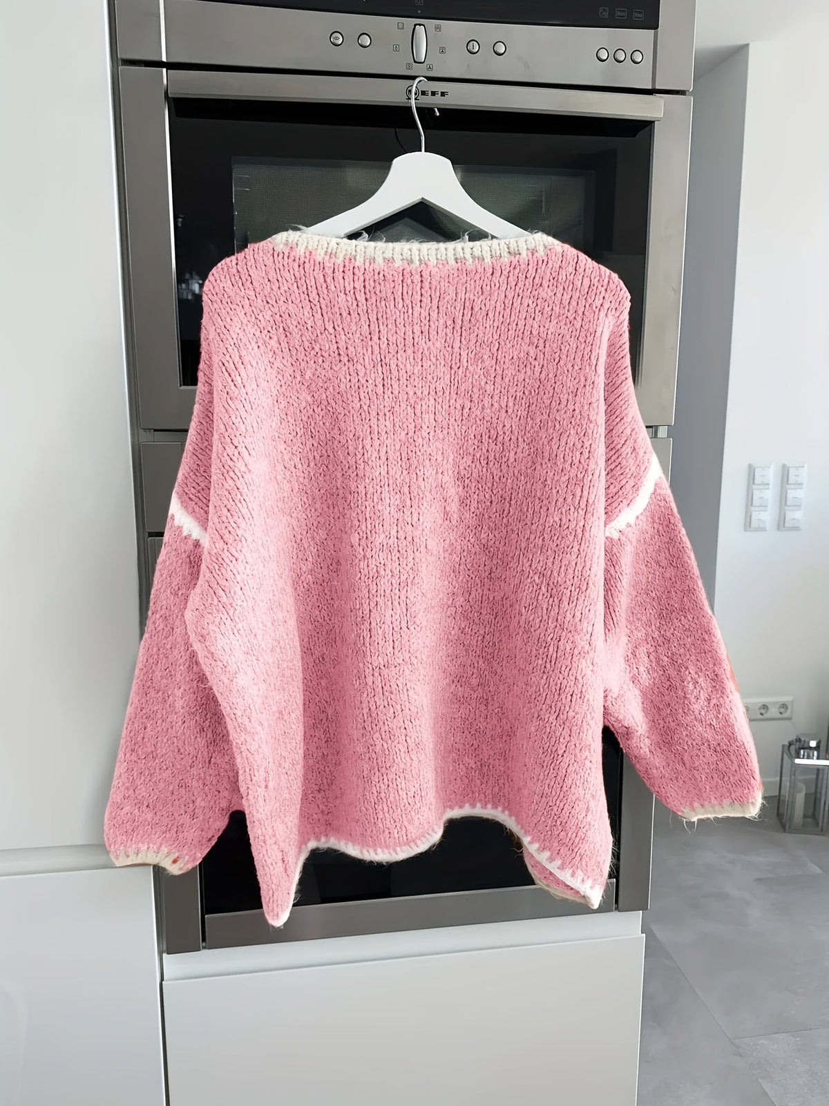 Oversized grof gebreide trui dames - afbeelding 9