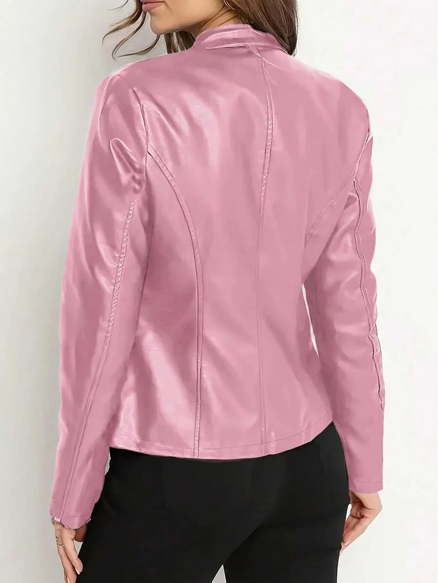 Imitatieleren bikerjas dames - afbeelding 5