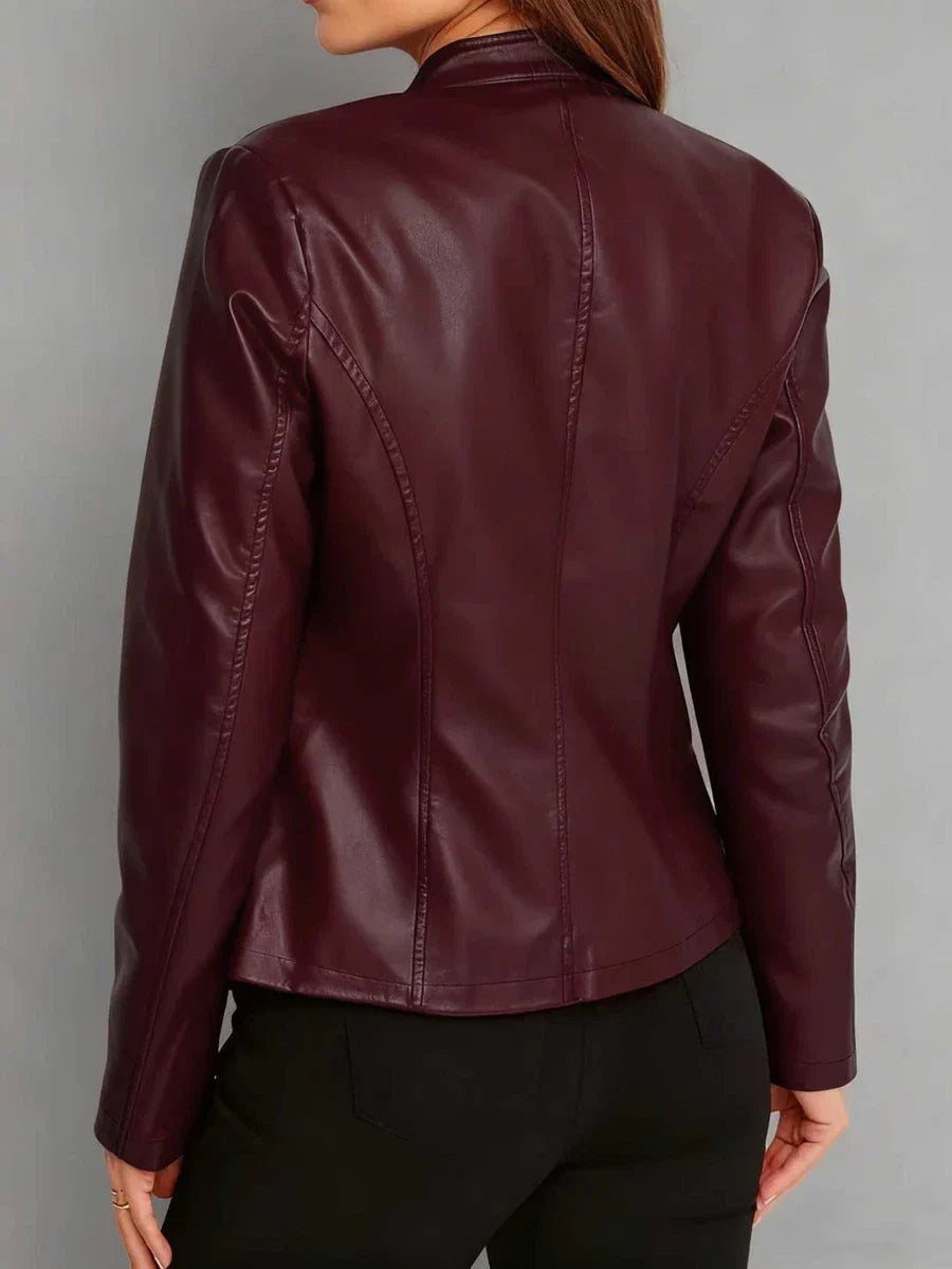 Imitatieleren bikerjas dames - afbeelding 9