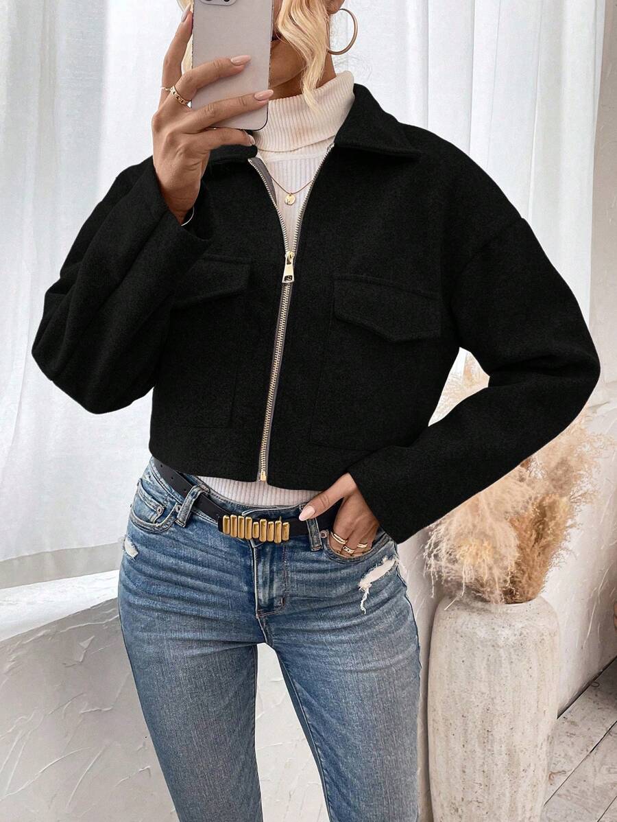 Cropped jas dames - afbeelding 10