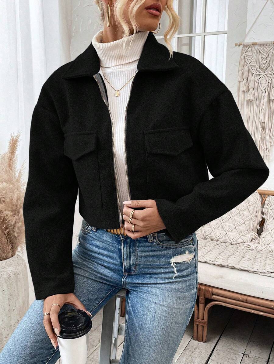 Cropped jas dames - afbeelding 12