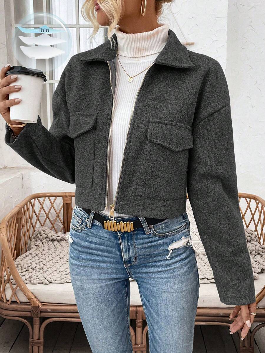 Cropped jas dames - afbeelding 13