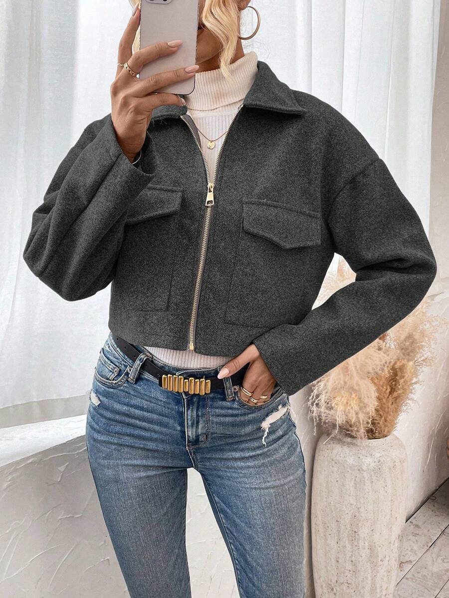 Cropped jas dames - afbeelding 16