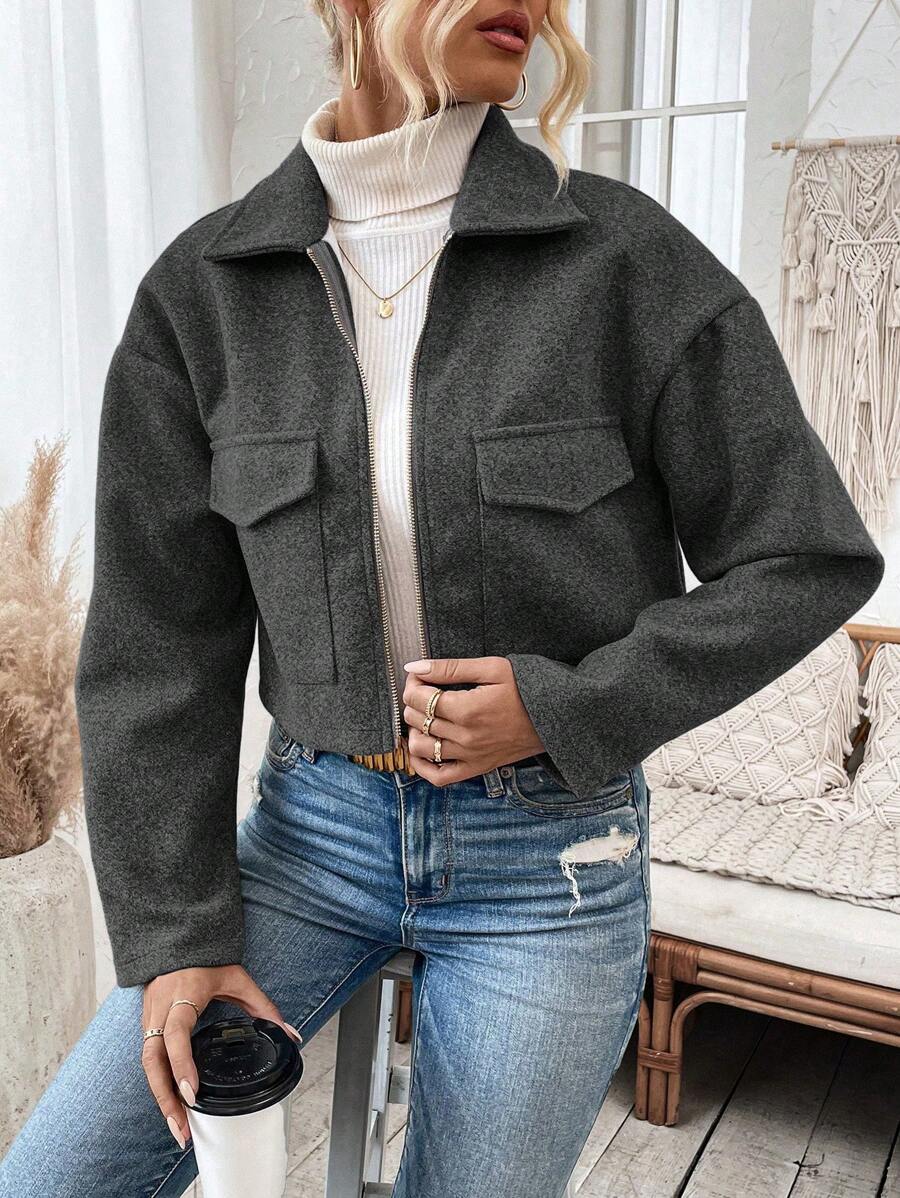 Cropped jas dames - afbeelding 18