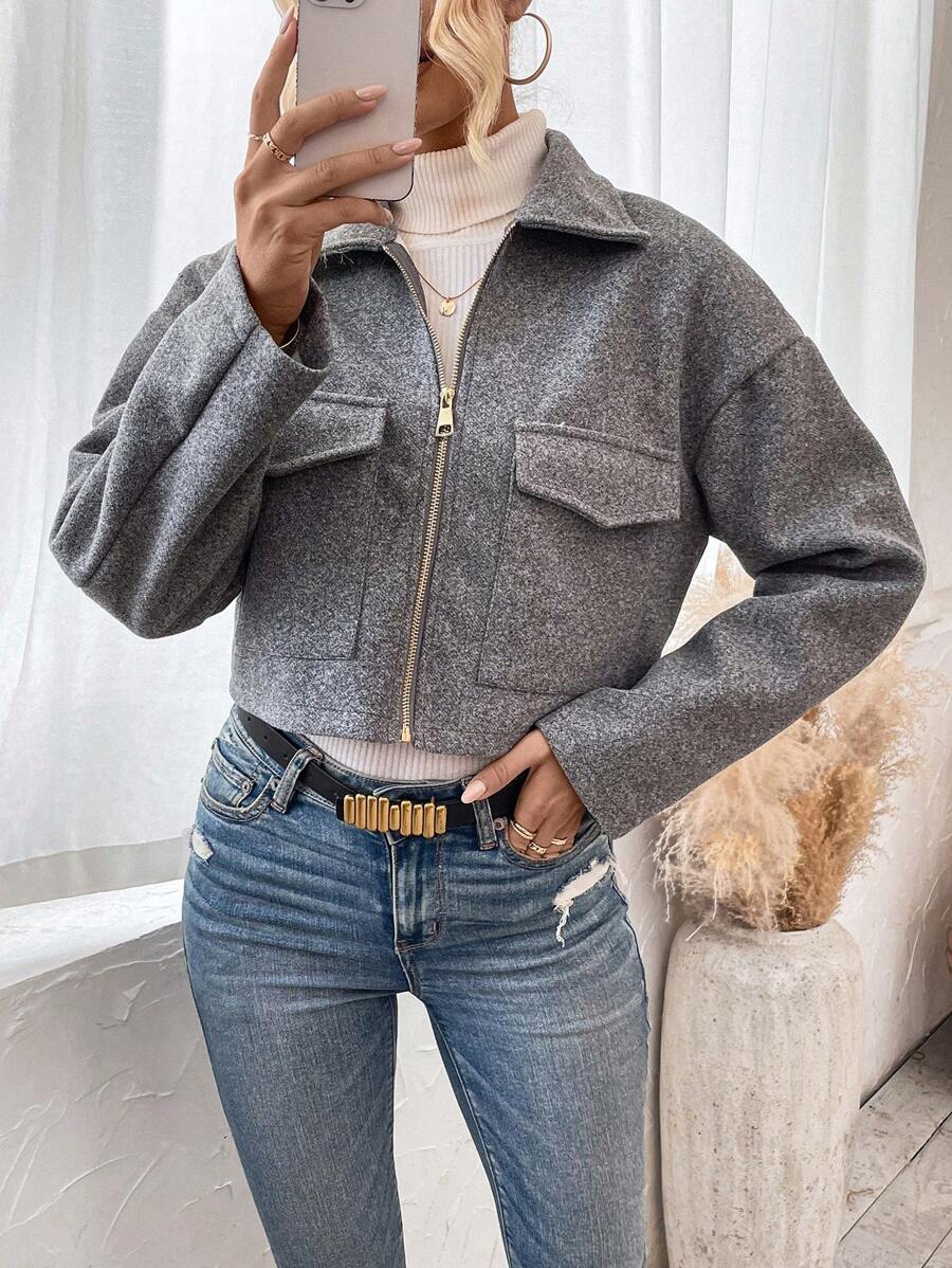 Cropped jas dames - afbeelding 6