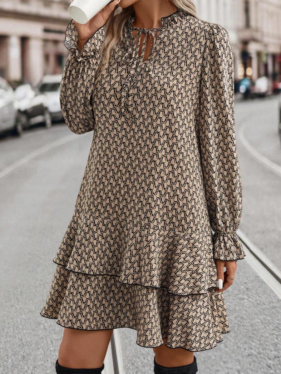 Losvallende mini jurk dames - afbeelding 5