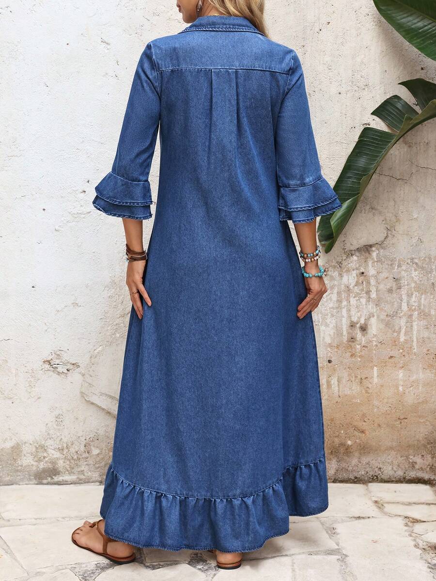 Maxi blousejurk dames - afbeelding 2