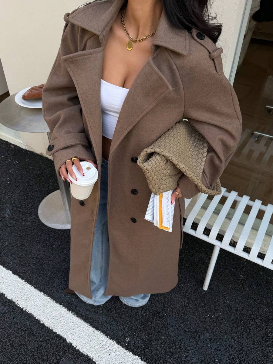 Maxi trenchcoat dames - afbeelding 2