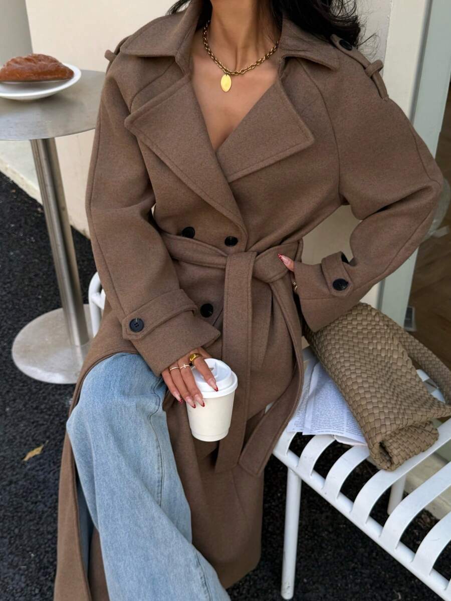 Maxi trenchcoat dames - afbeelding 3