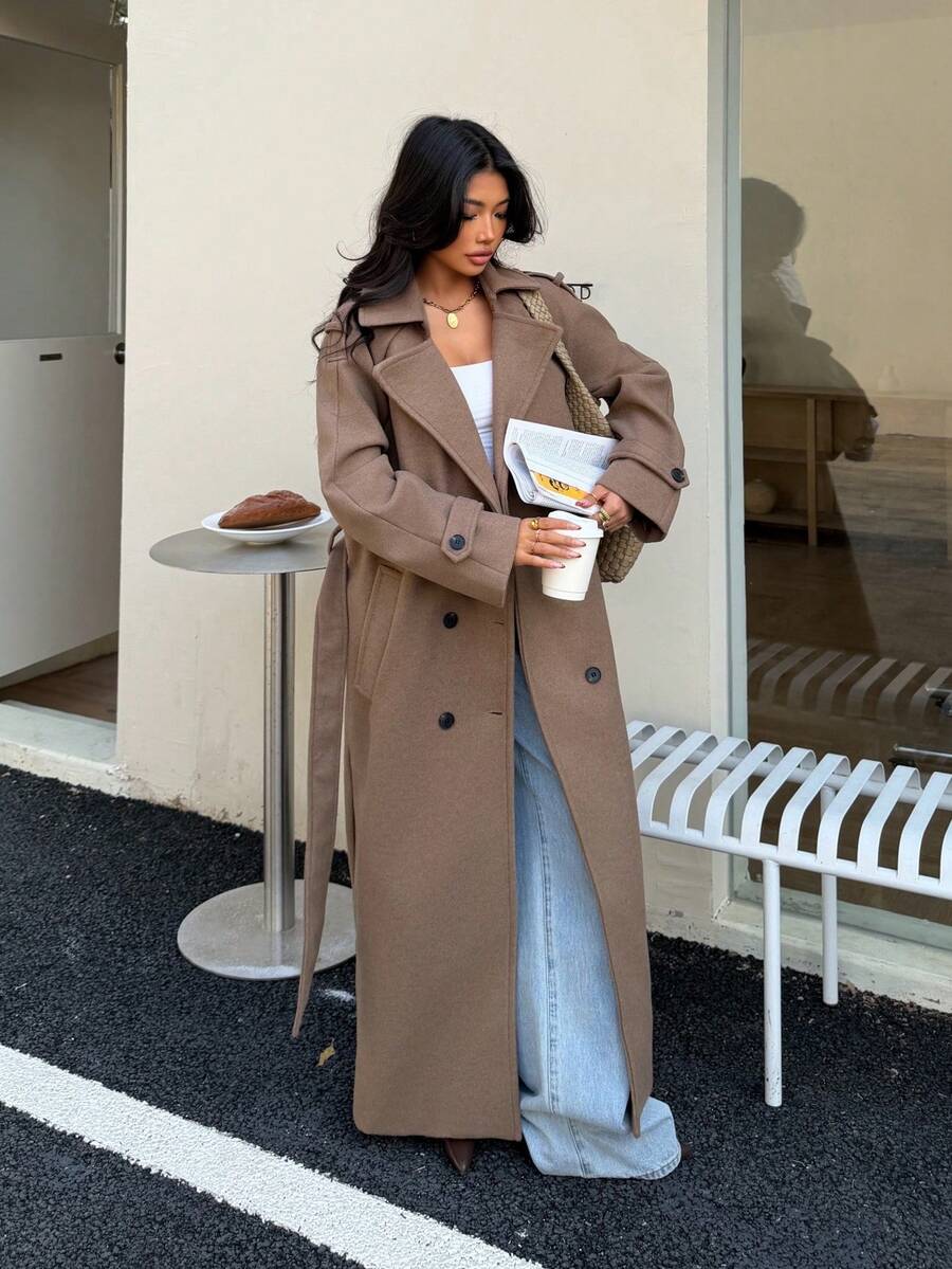 Maxi trenchcoat dames - afbeelding 5
