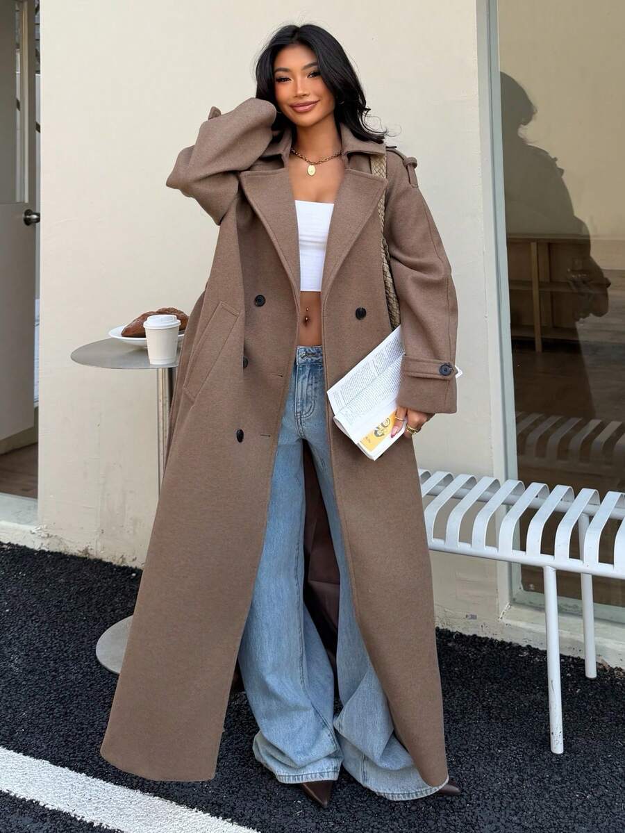 Maxi trenchcoat dames - afbeelding 6