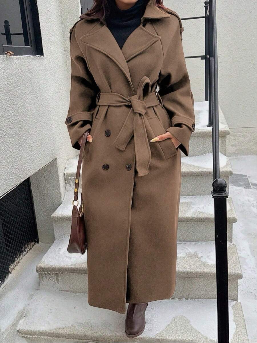Maxi trenchcoat dames - afbeelding 7