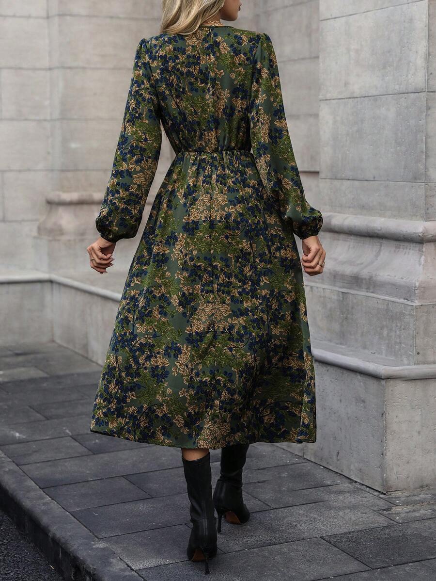 Maxi wikkeljurk dames met bloemenprint - afbeelding 2