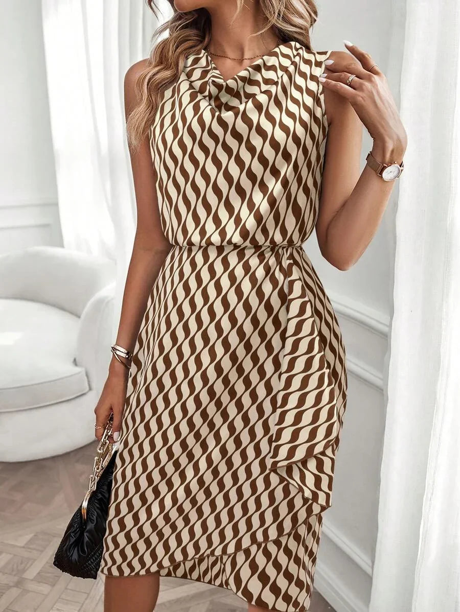 Geprinte midi jurk dames - afbeelding 11