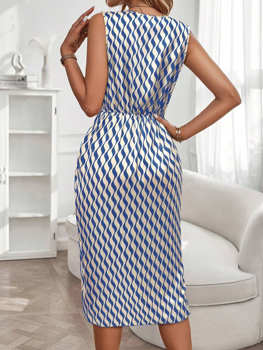 Geprinte midi jurk dames - afbeelding 14