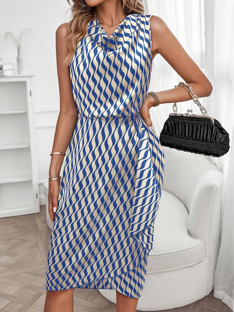 Geprinte midi jurk dames - afbeelding 15