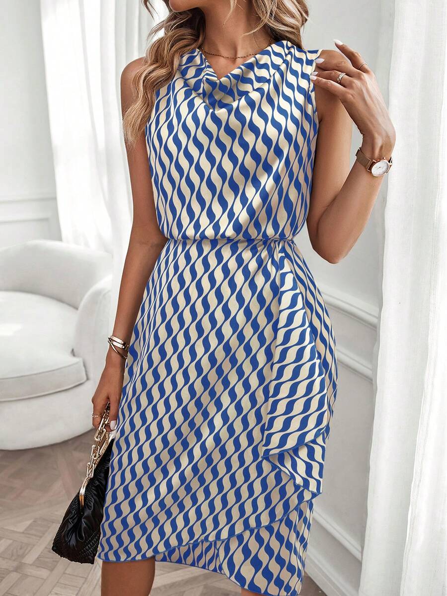 Geprinte midi jurk dames - afbeelding 16