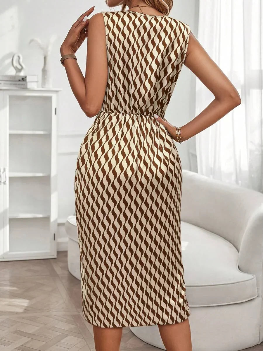 Geprinte midi jurk dames - afbeelding 8