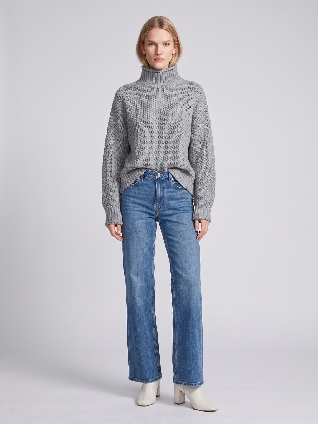Oversized coltrui dames, Grijs - afbeelding 4