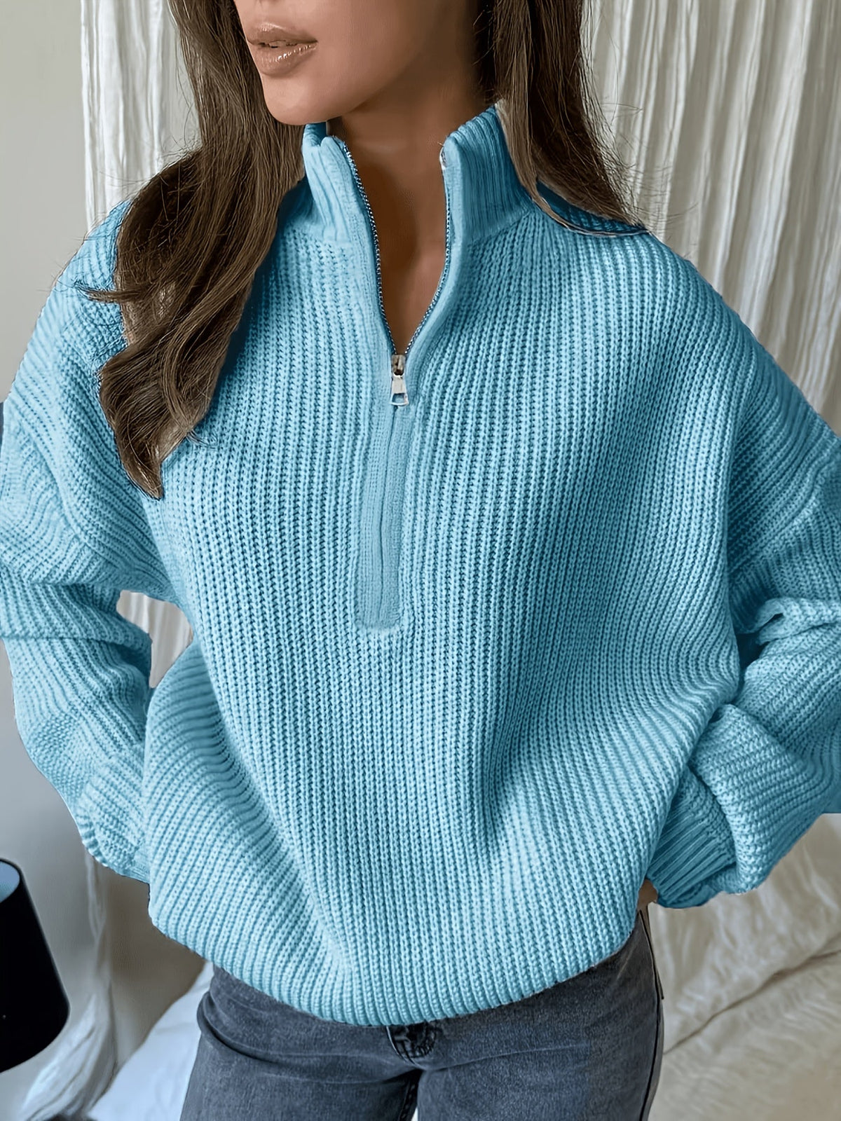 Half zip trui dames - afbeelding 5
