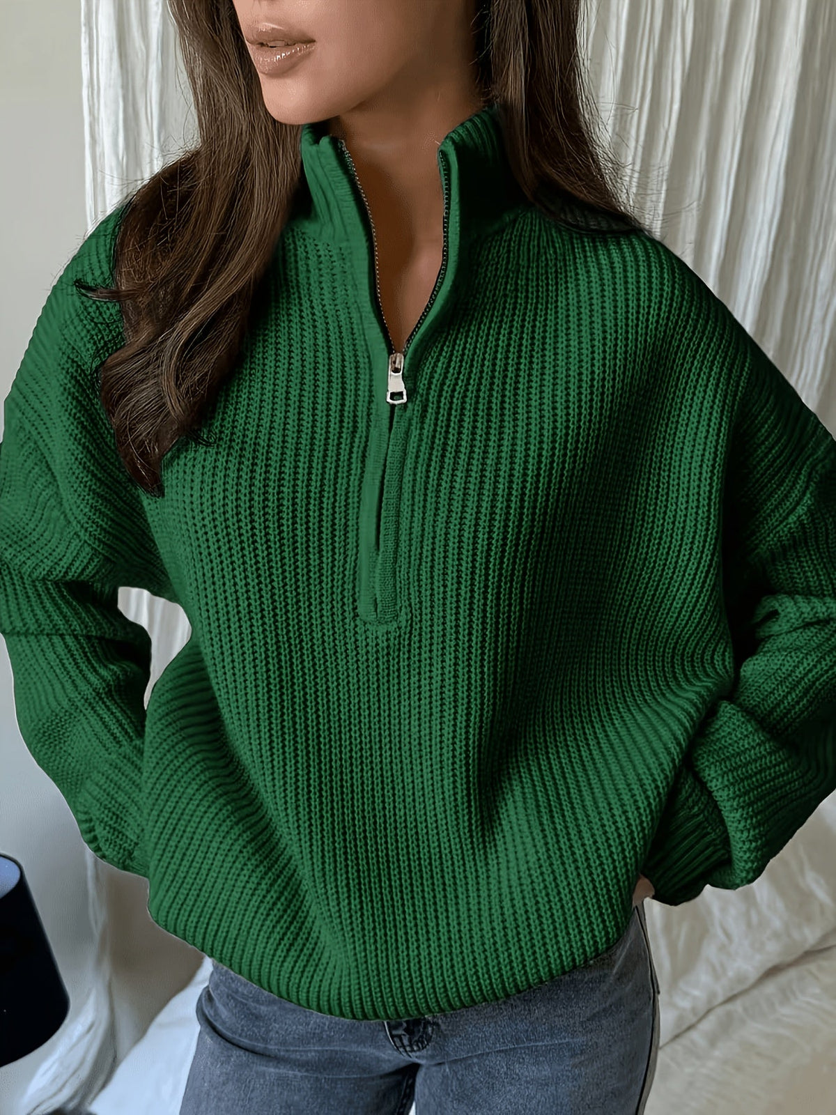 Half zip trui dames - afbeelding 6
