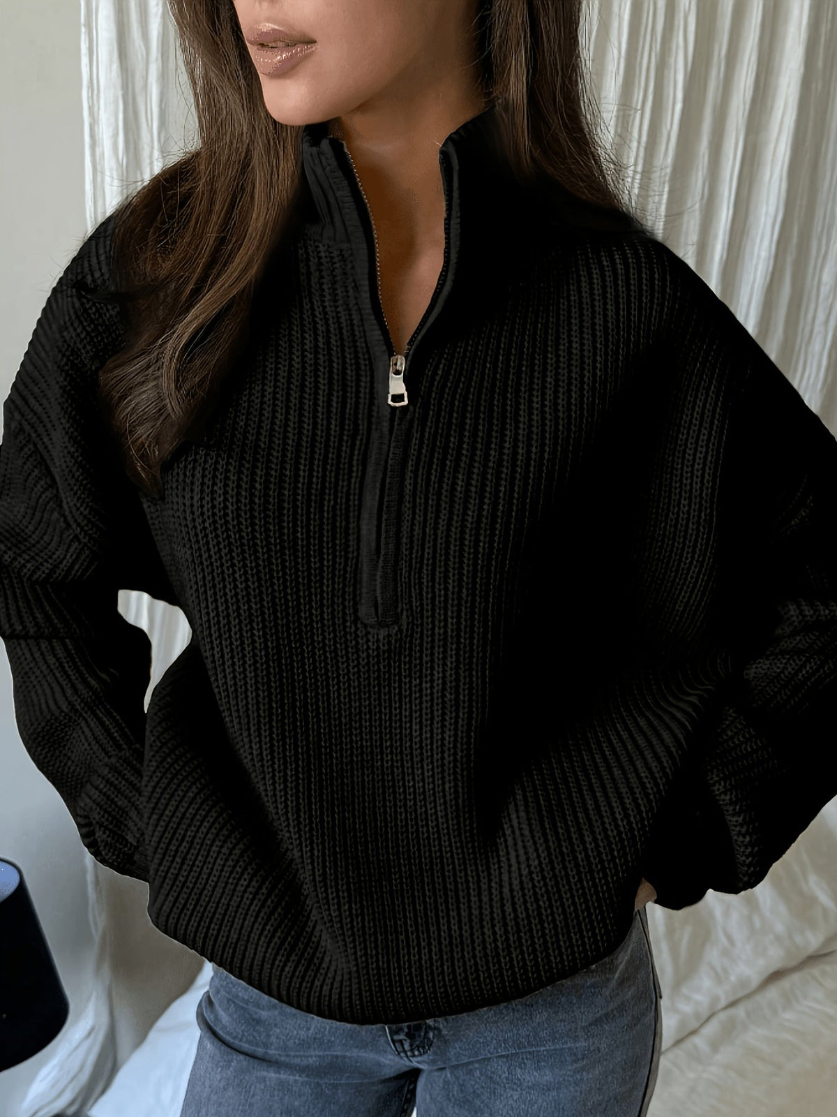 Half zip trui dames - afbeelding 7