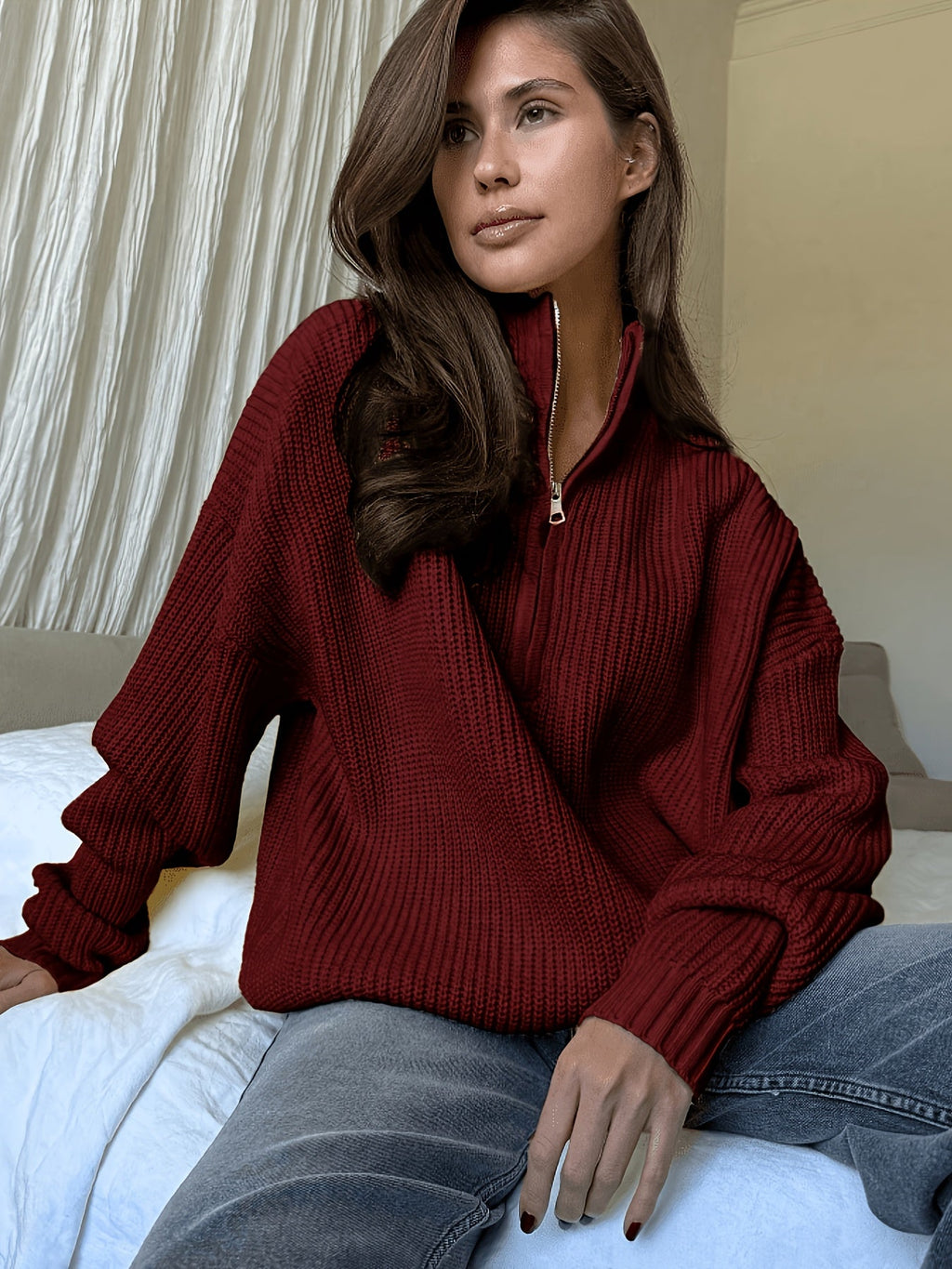 Half zip trui dames - afbeelding 9