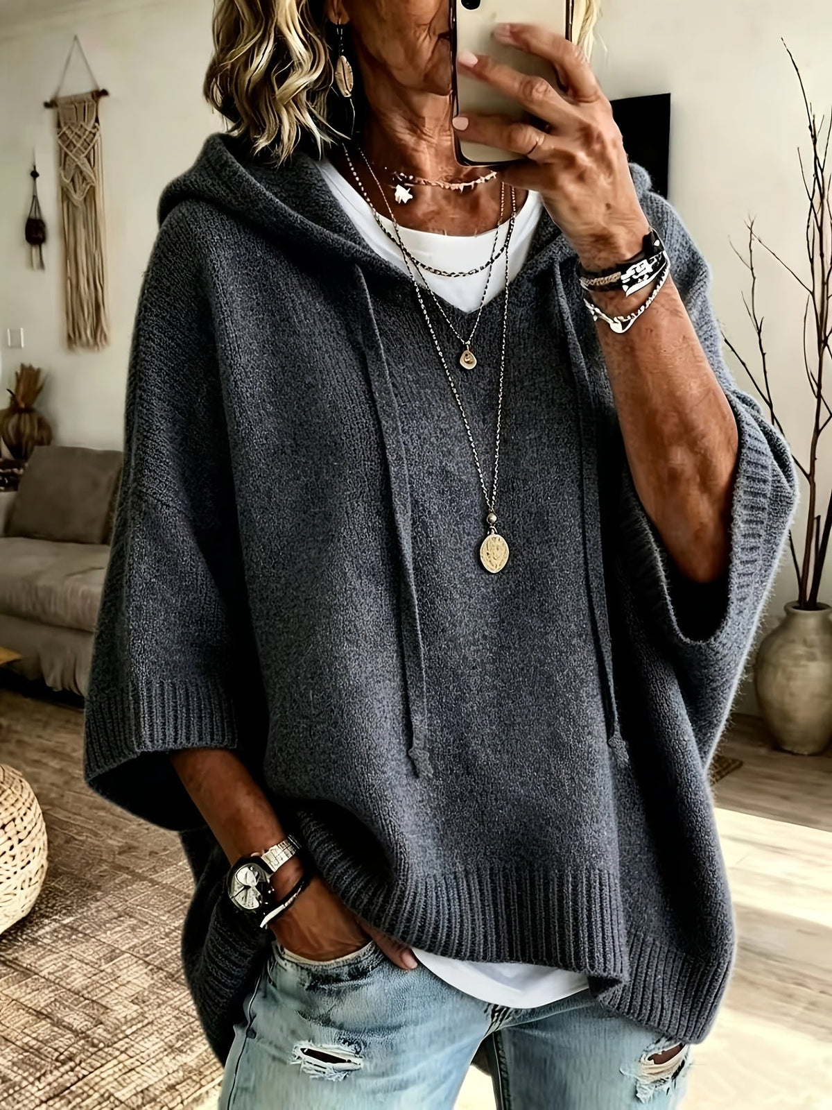 Oversized hoodie dames - afbeelding 3
