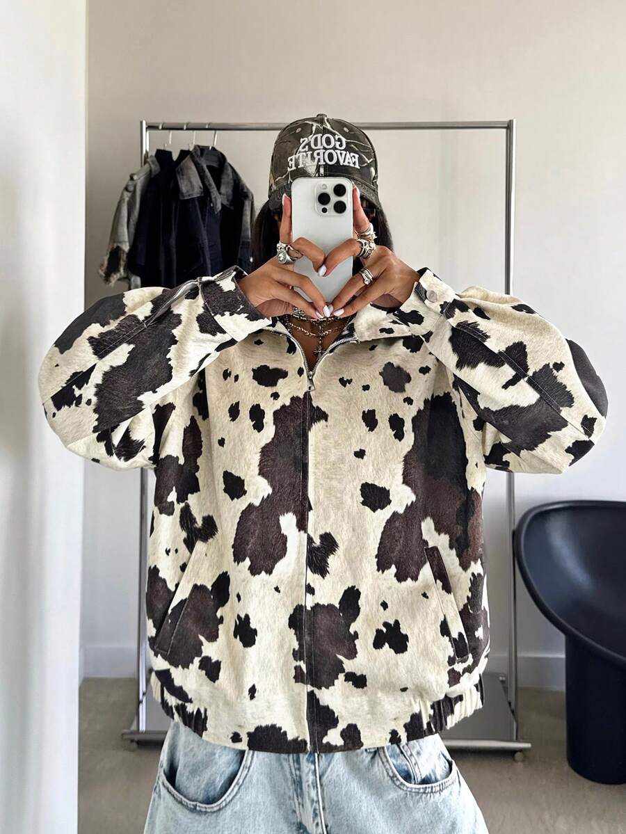 Oversized imitatieleren jas dames - afbeelding 24