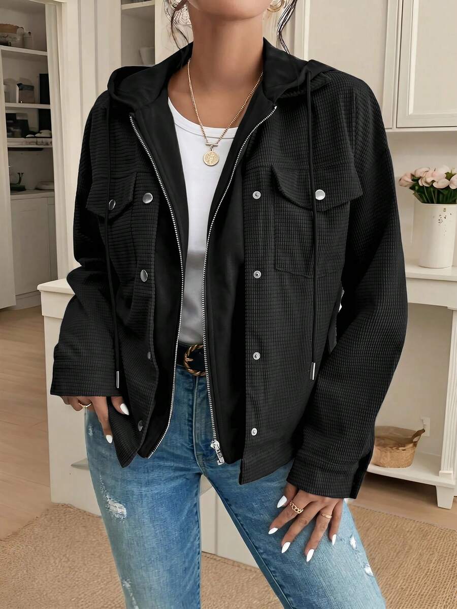 Oversized jas dames met capuchon - afbeelding 10