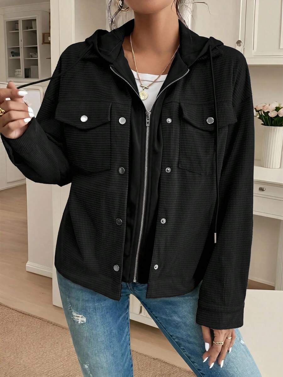 Oversized jas dames met capuchon - afbeelding 12