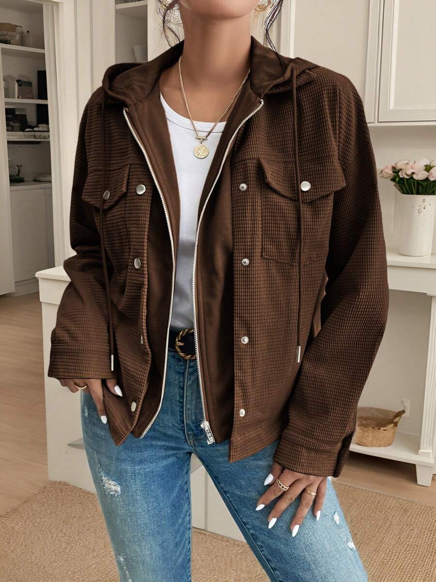 Oversized jas dames met capuchon - afbeelding 16