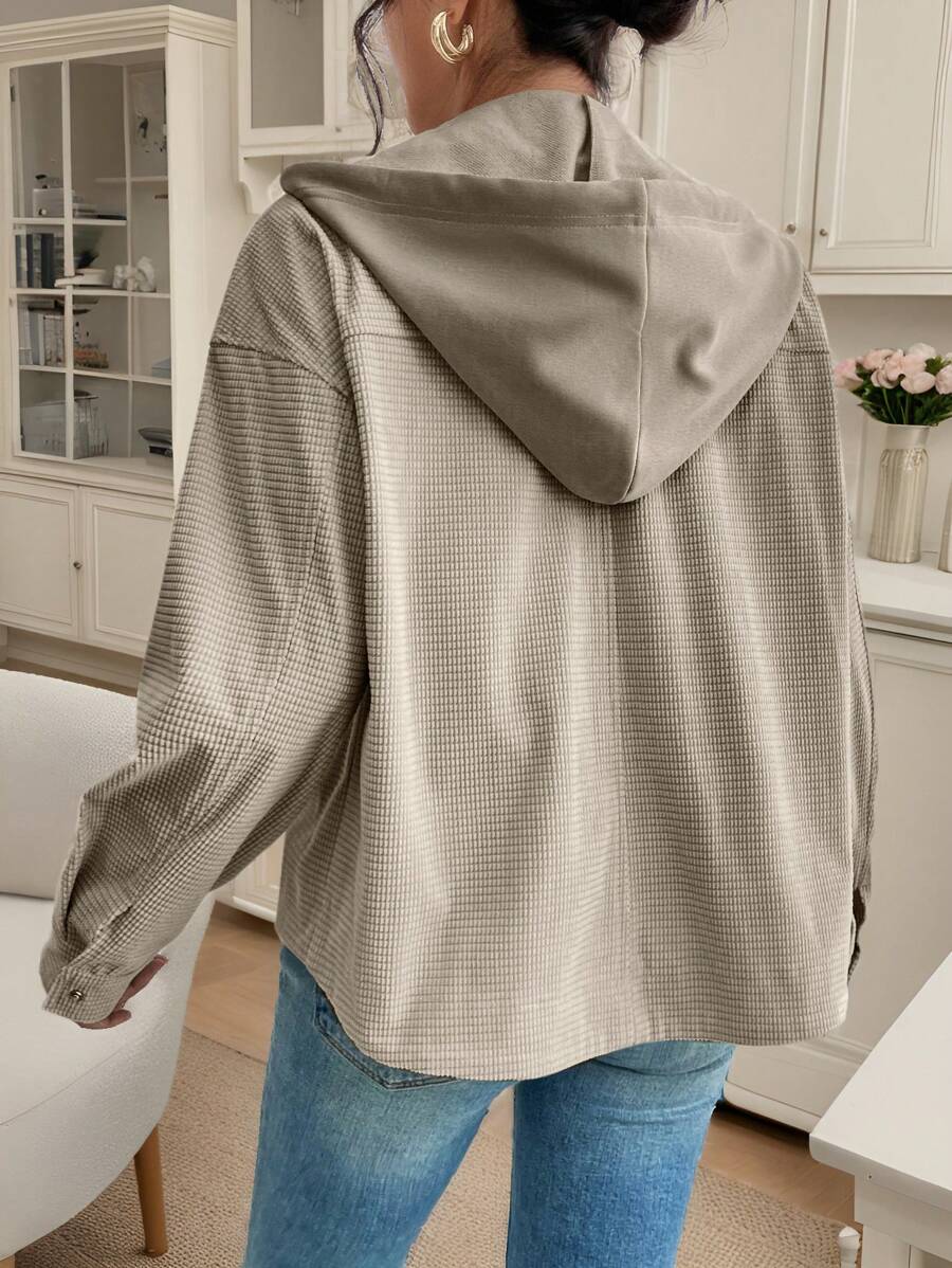 Oversized jas dames met capuchon - afbeelding 2
