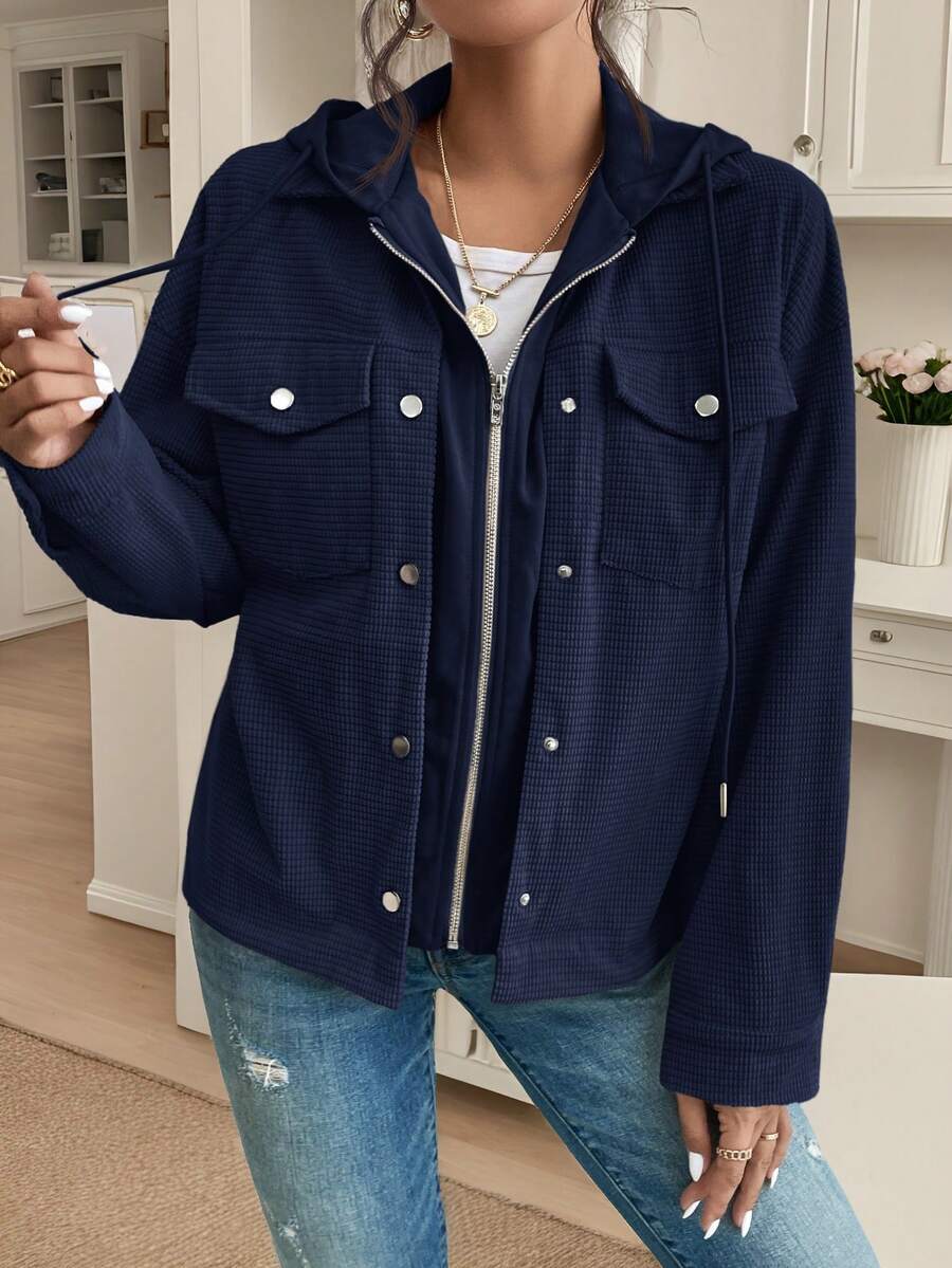 Oversized jas dames met capuchon - afbeelding 22