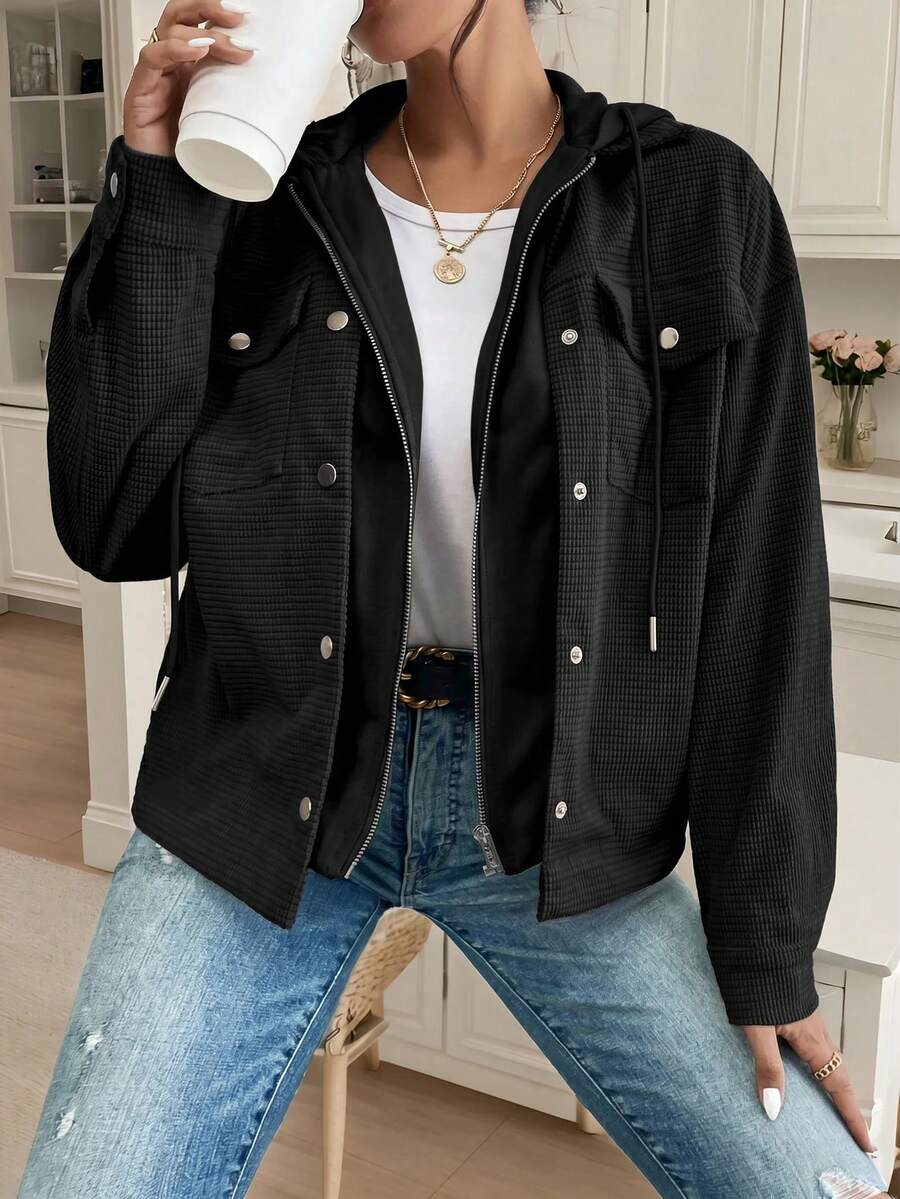 Oversized jas dames met capuchon - afbeelding 9