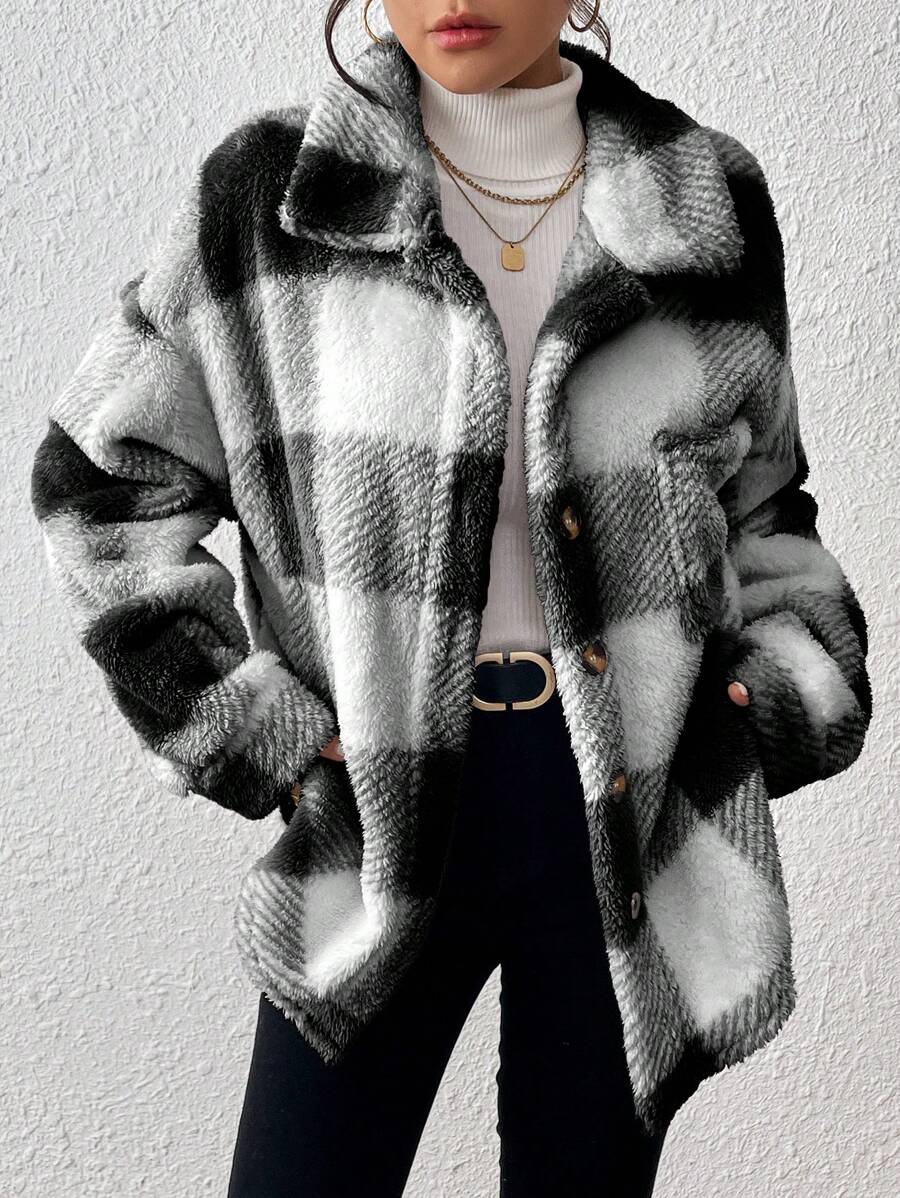 Oversized teddy shacket dames - afbeelding 22