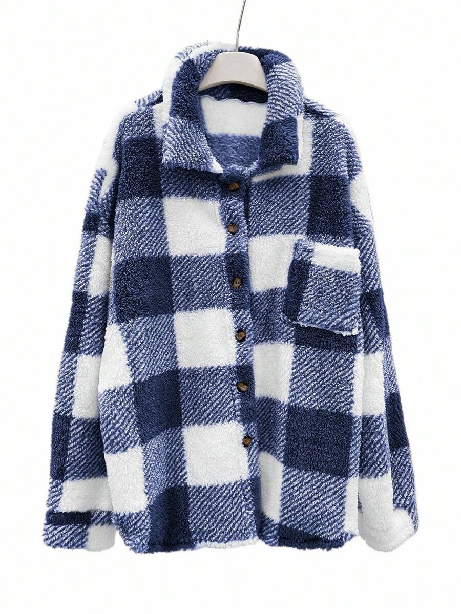 Oversized teddy shacket dames - afbeelding 29